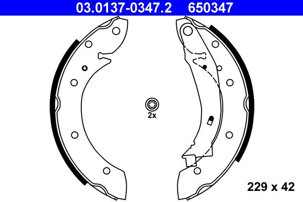 ATE 03.0137-0347.2 - Bremsbackensatz