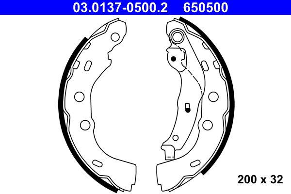 ATE 03.0137-0500.2 - Bremsbackensatz