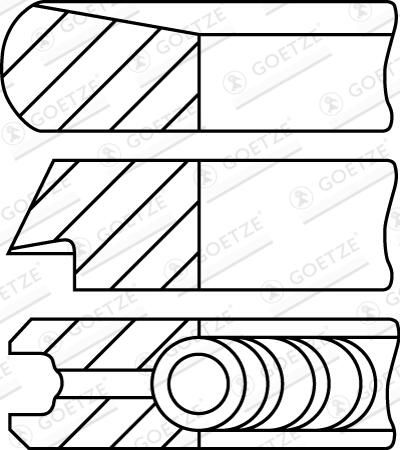GOETZE ENGINE 08-452400-00 - Kolbenringsatz