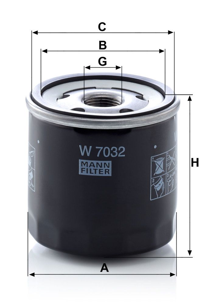 MANN-FILTER W 7032 - Ölfilter