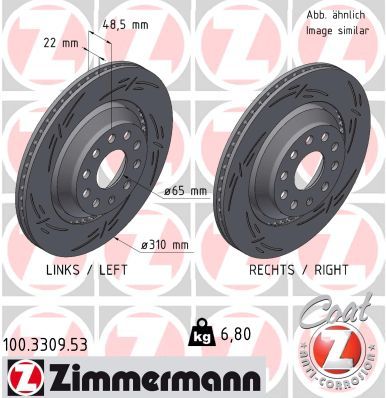 ZIMMERMANN 100.3309.53 - Bremsscheibe