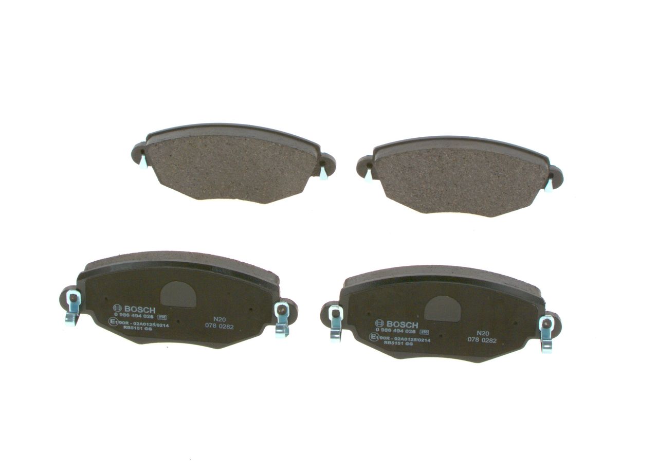 BOSCH 0 986 494 026 - Bremsbelagsatz, Scheibenbremse