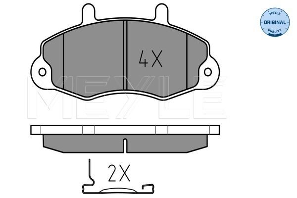 MEYLE 025 214 7018 - Bremsbelagsatz, Scheibenbremse