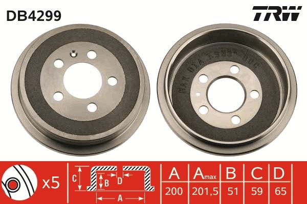 TRW DB4299 - Bremstrommel