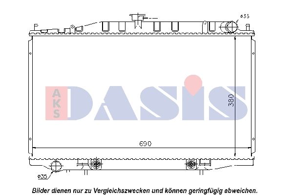 AKS DASIS 070099N - Kühler, Motorkühlung