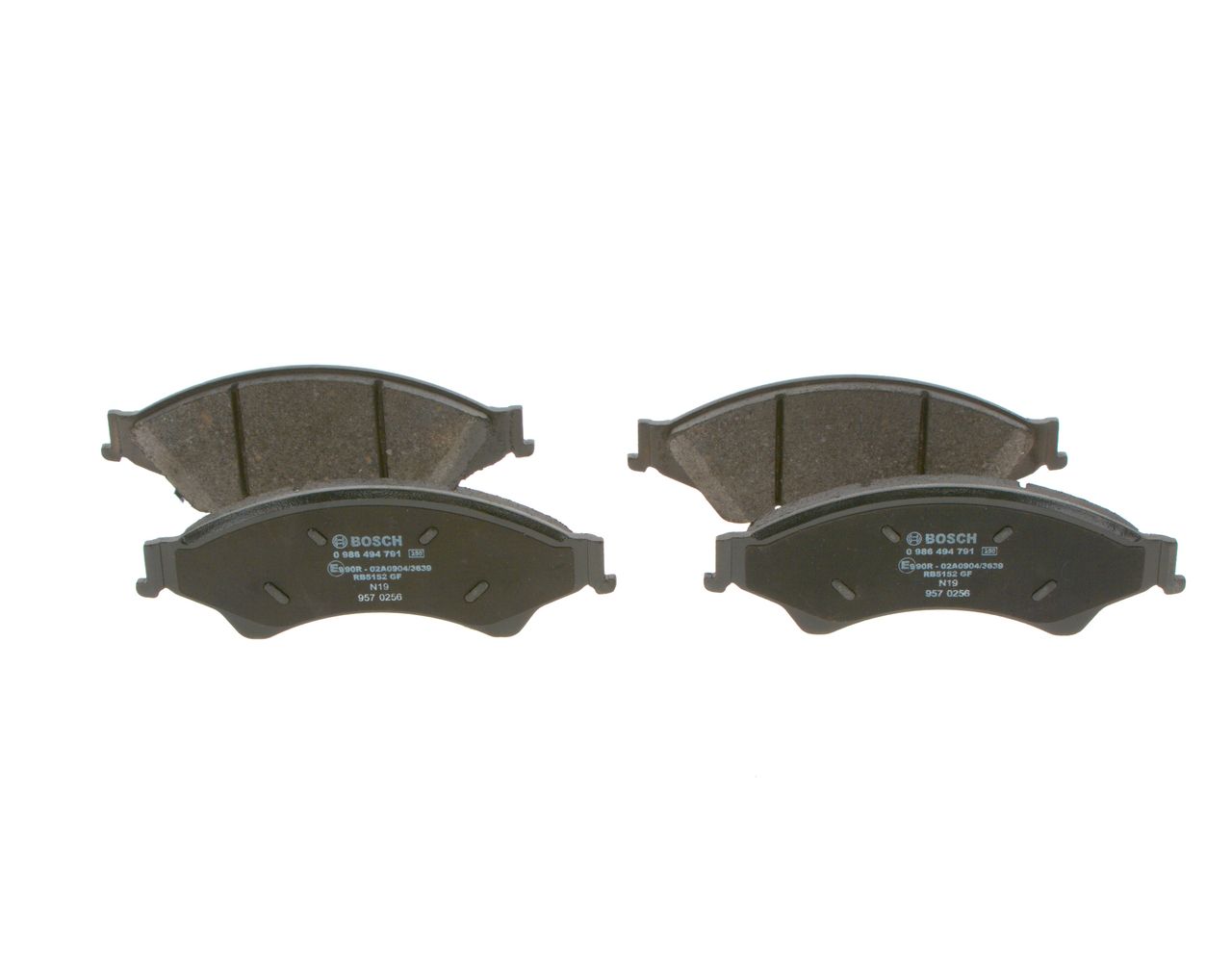 BOSCH 0 986 494 791 - Bremsbelagsatz, Scheibenbremse