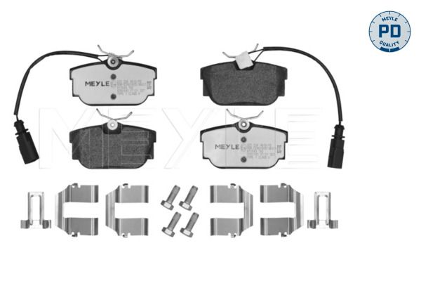 MEYLE 025 234 4616/PD - Bremsbelagsatz, Scheibenbremse