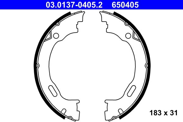 ATE 03.0137-0405.2 - Bremsbackensatz, Feststellbremse