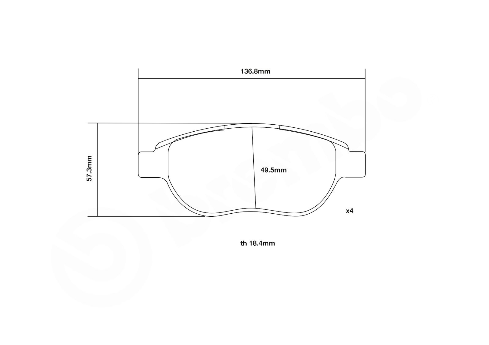 BREMBO 07.B314.11 - Hochleistungs-Bremsbelagsatz