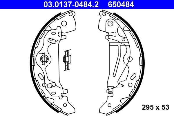 ATE 03.0137-0484.2 - Bremsbackensatz