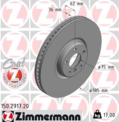 ZIMMERMANN 150.2917.20 - Bremsscheibe