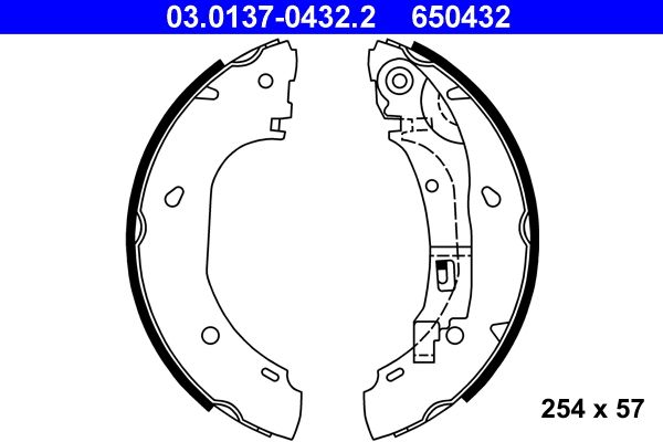 ATE 03.0137-0432.2 - Bremsbackensatz