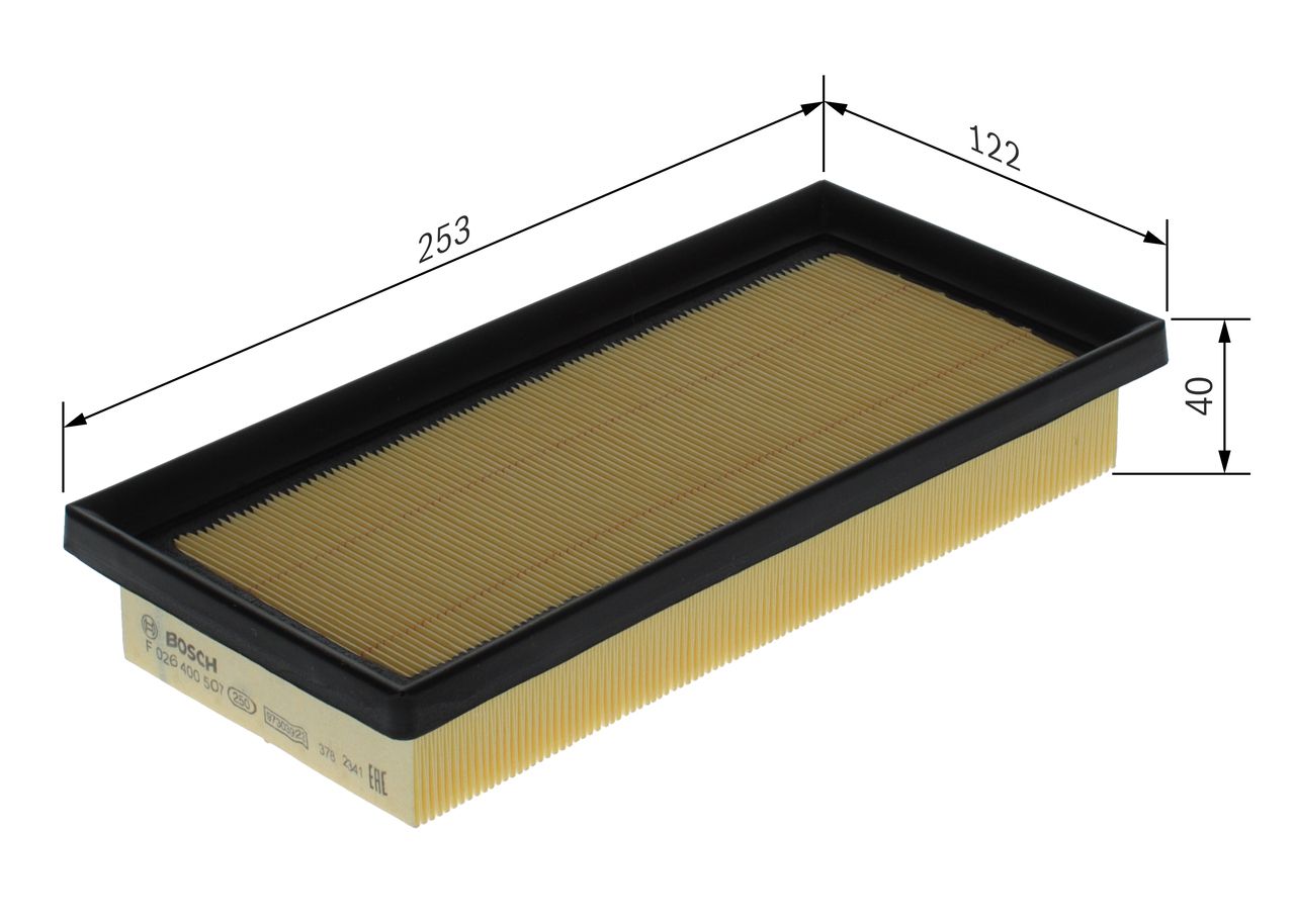 BOSCH F 026 400 507 - Luftfilter