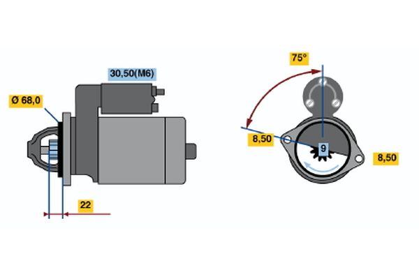 BOSCH 0 001 107 401 - Starter