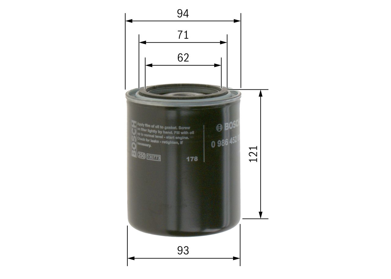 BOSCH 0 986 452 005 - Ölfilter