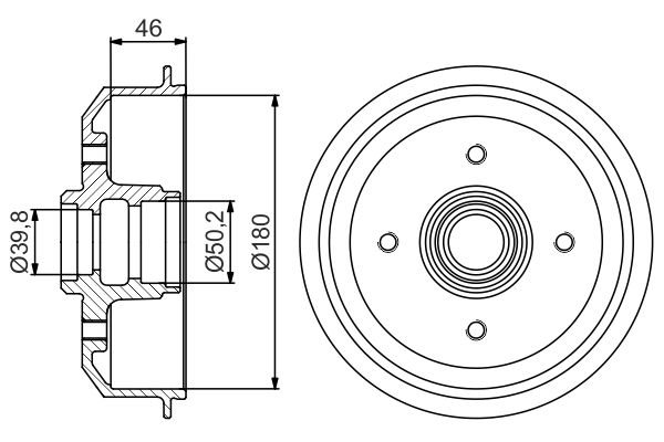 BOSCH 0 986 477 150 - Bremstrommel