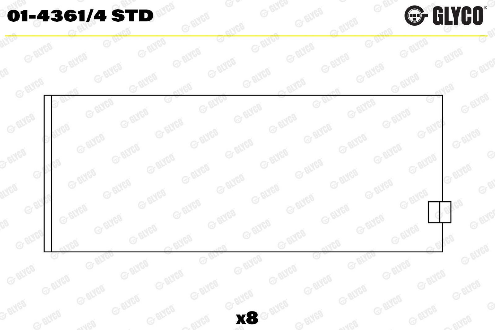 GLYCO 01-4361/4 STD - Pleuellagerschale