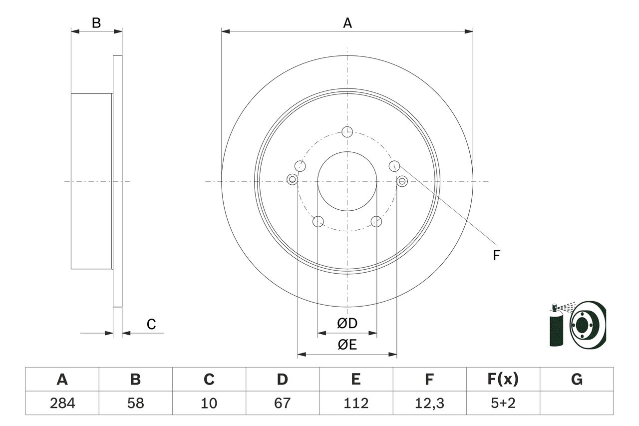 BOSCH 0 986 479 H16 - Bremsscheibe