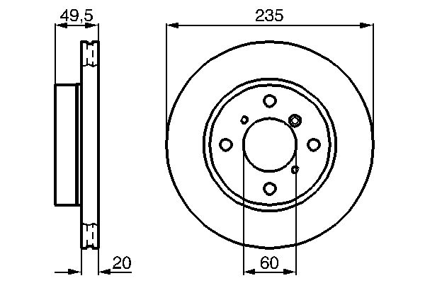 BOSCH 0 986 478 450 - Bremsscheibe