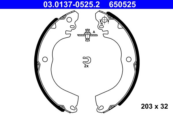 ATE 03.0137-0525.2 - Bremsbackensatz