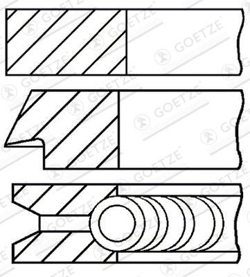 GOETZE ENGINE 08-704800-00 - Kolbenringsatz