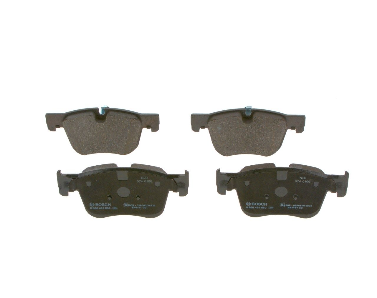 BOSCH 0 986 424 860 - Bremsbelagsatz, Scheibenbremse