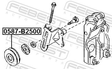 FEBEST 0587-B2500 - Spannrolle, Keilrippenriemen