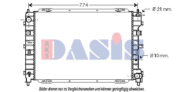 AKS DASIS 090085N - Kühler, Motorkühlung