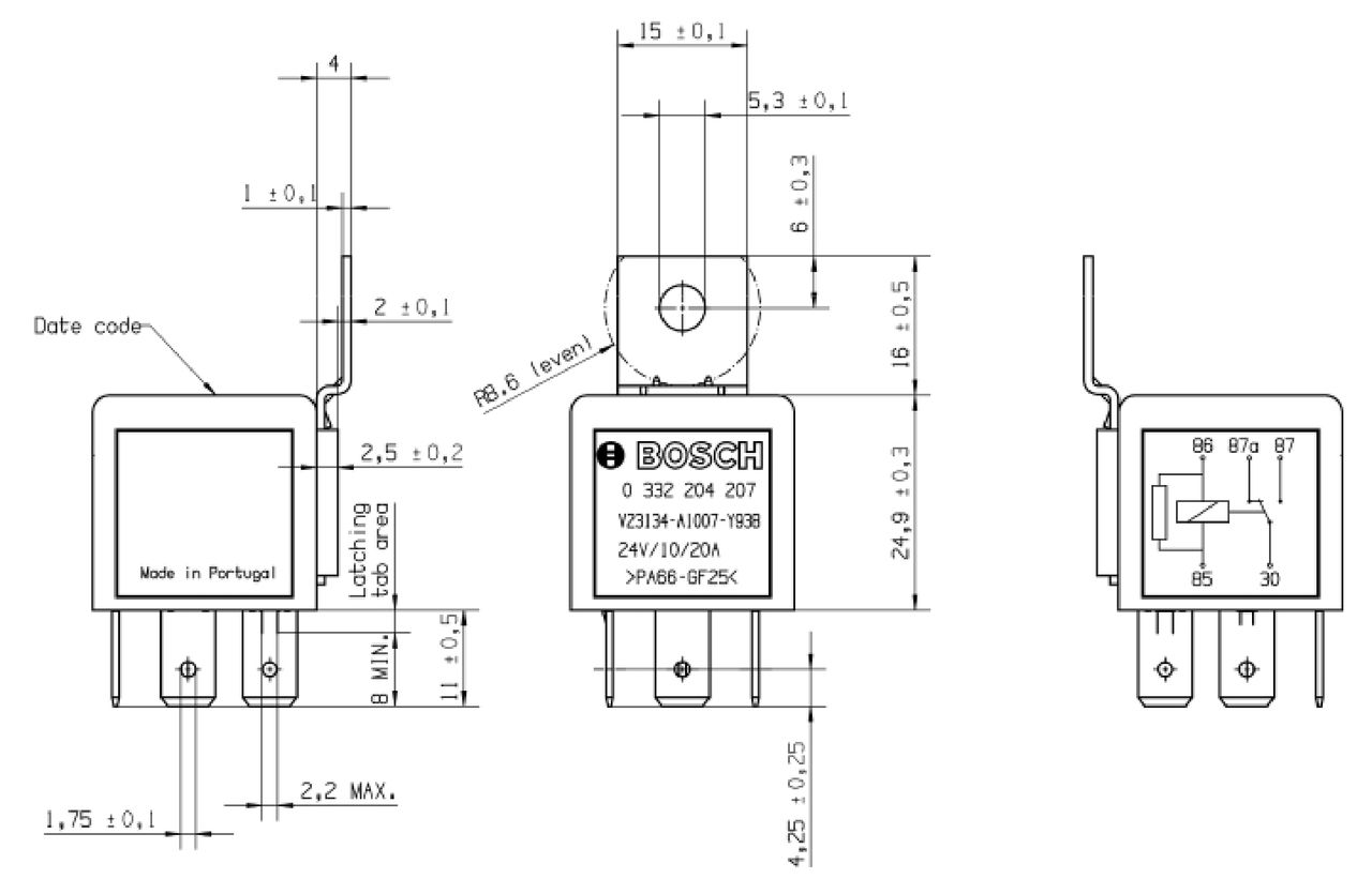 BOSCH 0 332 204 207 - Relais, Arbeitsstrom