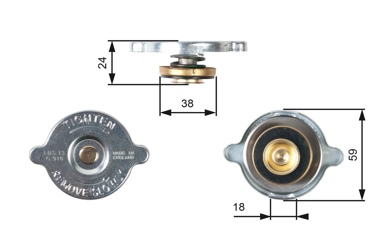GATES RC115 - Verschlussdeckel, Kühler