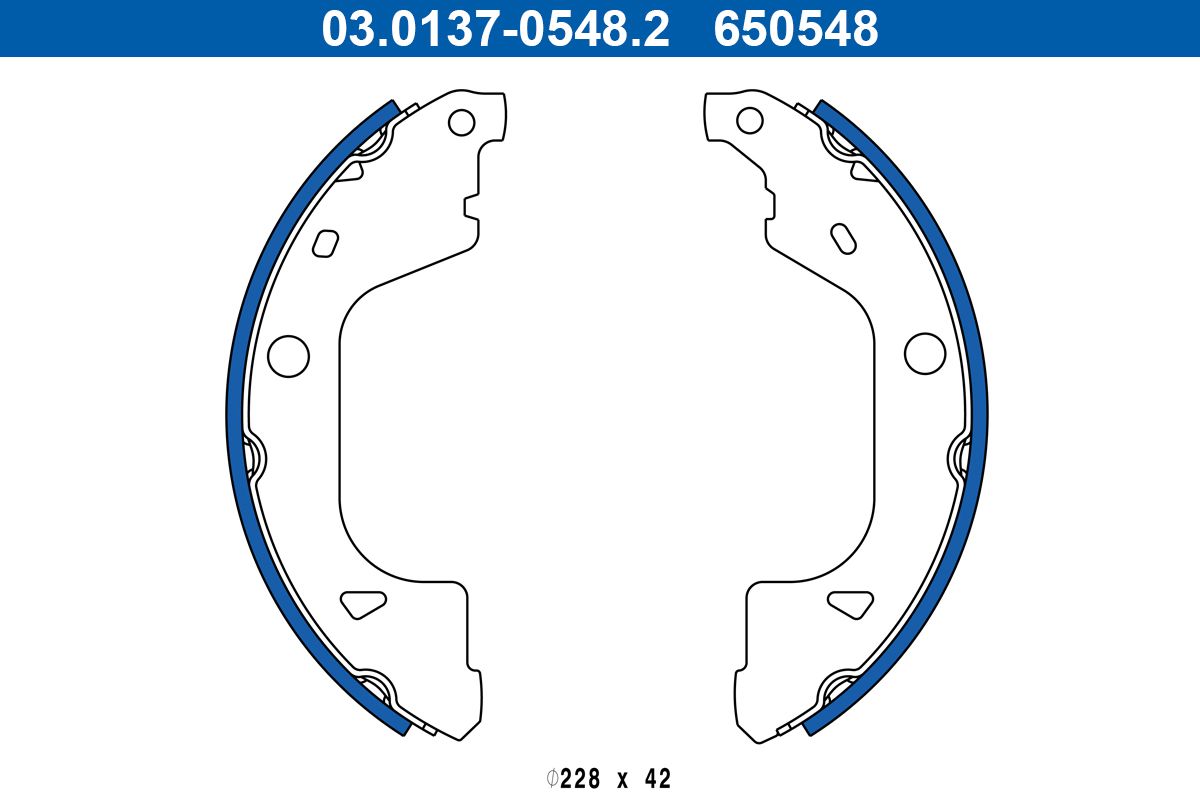 ATE 03.0137-0548.2 - Bremsbackensatz