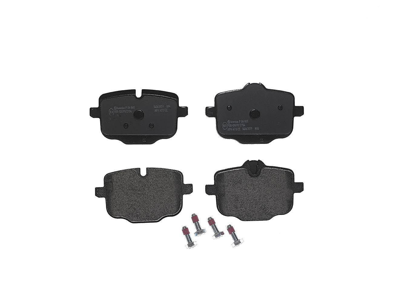 BREMBO P 06 061 - Bremsbelagsatz, Scheibenbremse