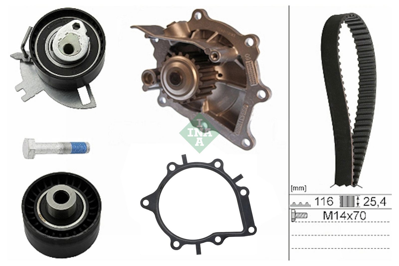 Schaeffler INA 530 0691 30 - Wasserpumpe + Zahnriemensatz