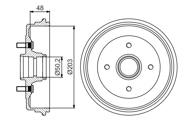 BOSCH 0 986 477 258 - Bremstrommel