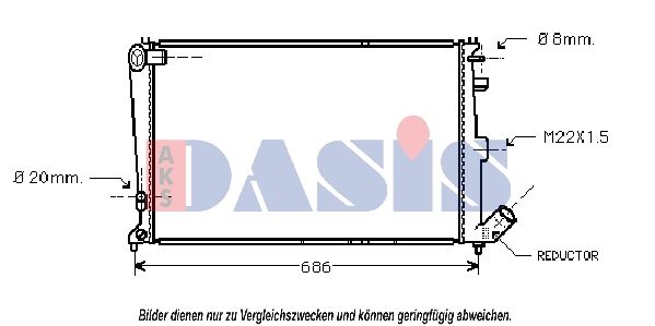 AKS DASIS 060240N - Kühler, Motorkühlung