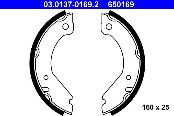ATE 03.0137-0169.2 - Bremsbackensatz, Feststellbremse