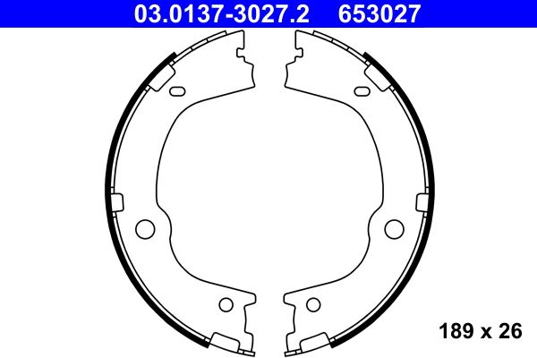 ATE 03.0137-3027.2 - Bremsbackensatz, Feststellbremse