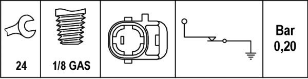HELLA 6ZL 003 259-511 - Öldruckschalter