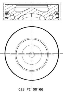 MAHLE 028 PI 00166 000 - Kolben