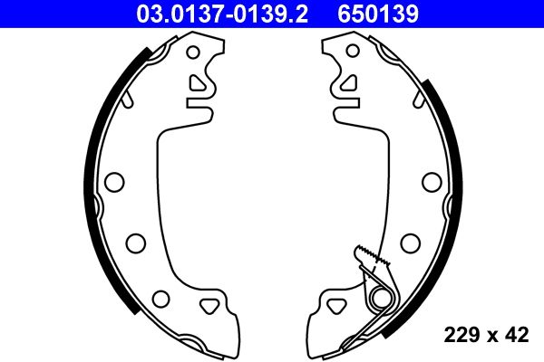 ATE 03.0137-0139.2 - Bremsbackensatz