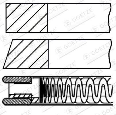 GOETZE ENGINE 08-436907-00 - Kolbenringsatz