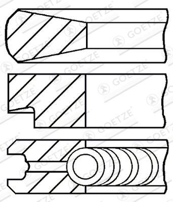 GOETZE ENGINE 08-103900-00 - Kolbenringsatz