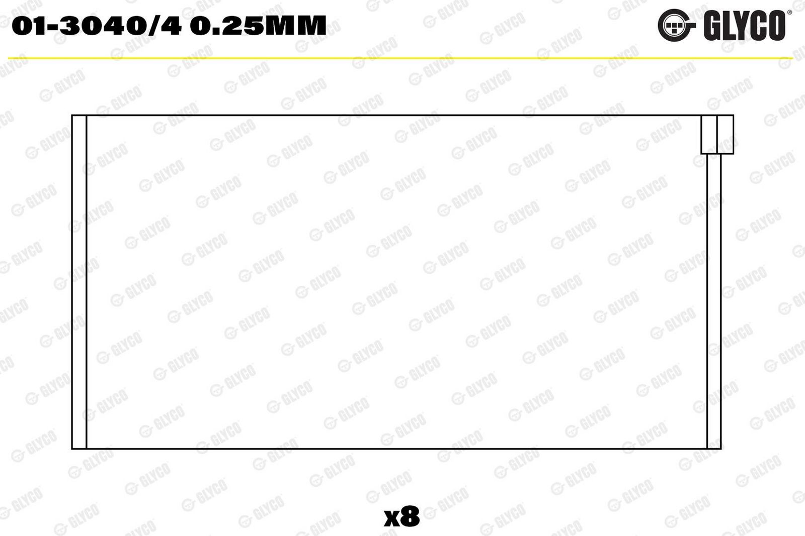 GLYCO 01-3040/4 0.25mm - Pleuellagerschale