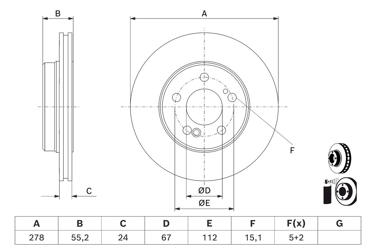 BOSCH 0 986 479 D60 - Bremsscheibe