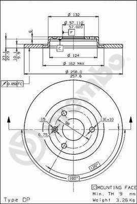 BREMBO 08.5265.10 - Bremsscheibe