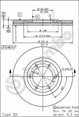 BREMBO 09.5511.10 - Bremsscheibe