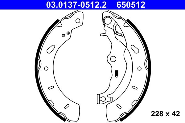 ATE 03.0137-0512.2 - Bremsbackensatz