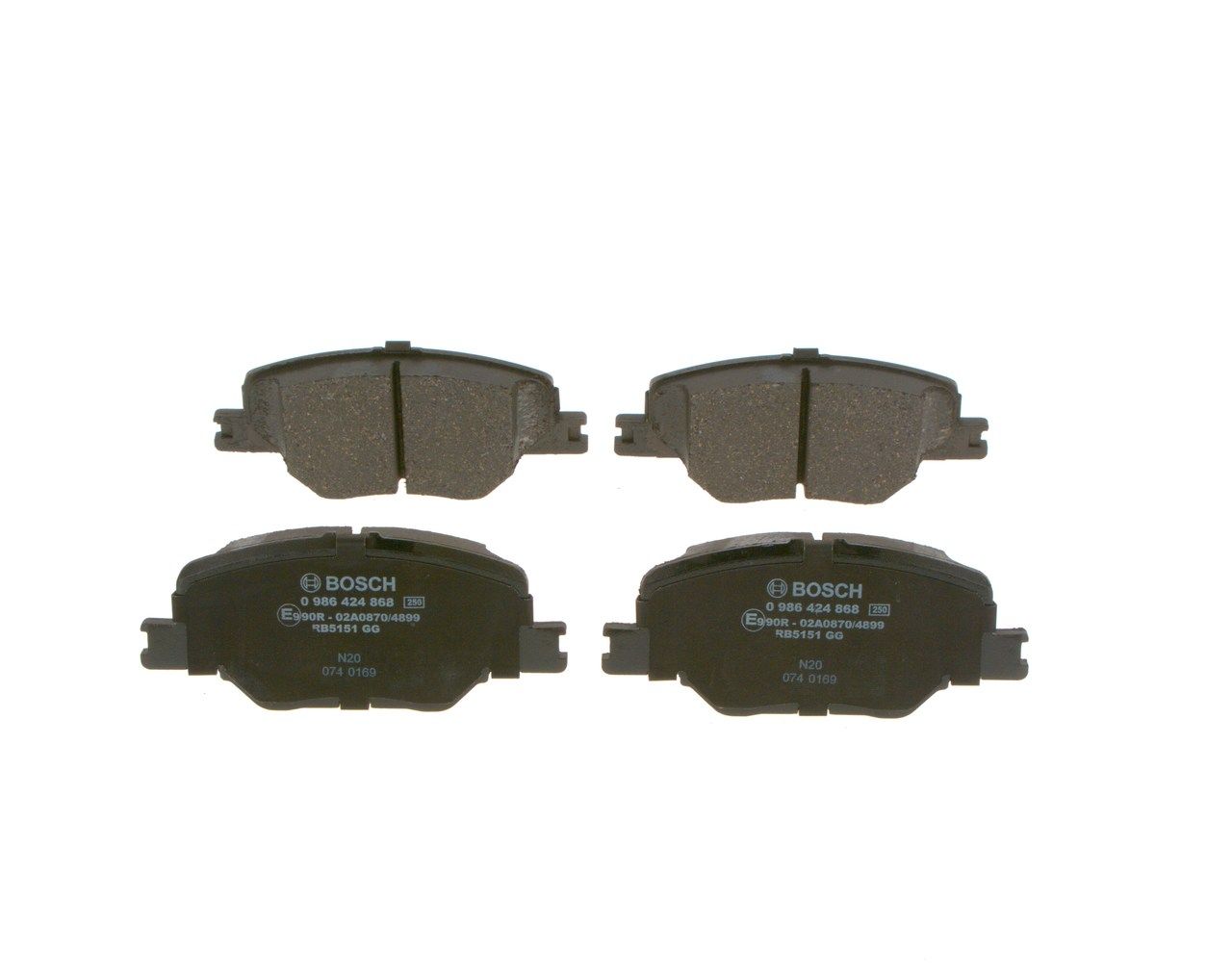 BOSCH 0 986 424 868 - Bremsbelagsatz, Scheibenbremse