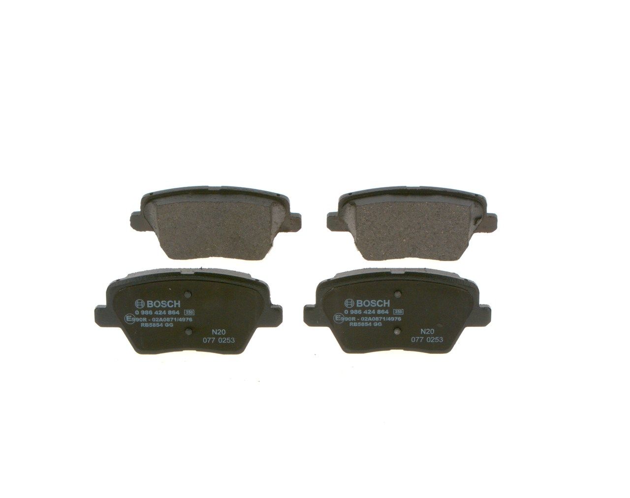 BOSCH 0 986 424 864 - Bremsbelagsatz, Scheibenbremse