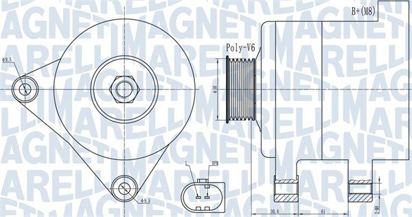 MAGNETI MARELLI 063731985010 - Generator